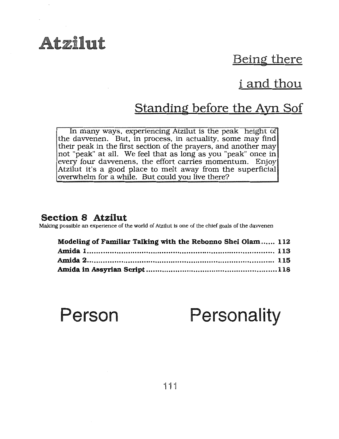 Page 111 of the Meta-Siddur