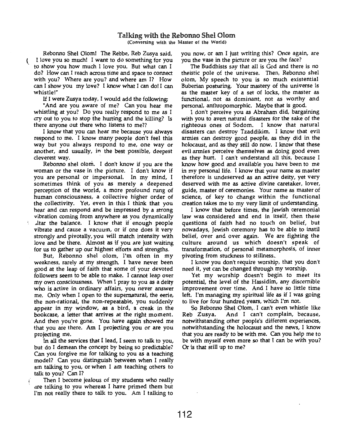 Page 112 of the Meta-Siddur