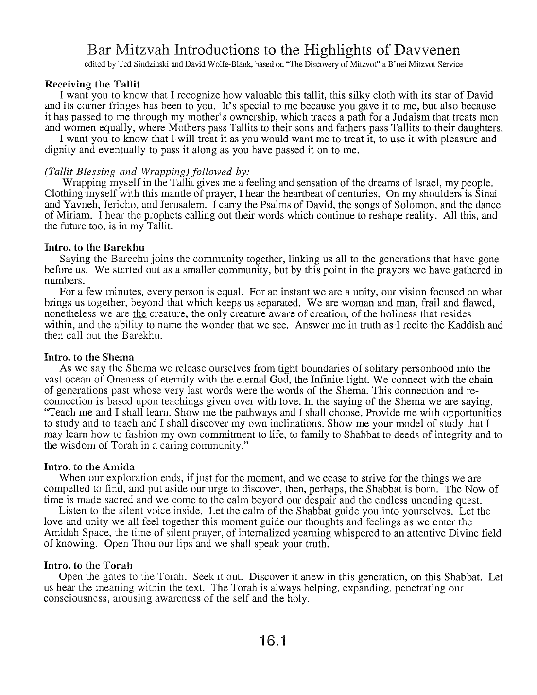 Page 16.1 of the Meta-Siddur